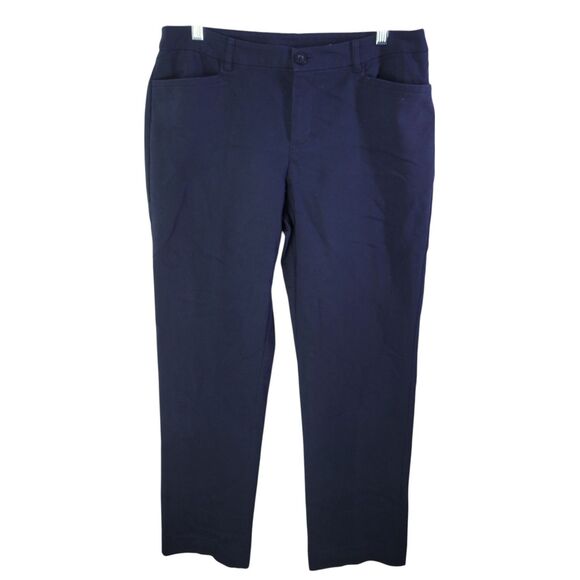 Christopher & Banks Pants - Christopher & Banks Womens Size 10 Blue Solid Trouser Pants